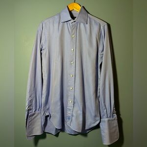 Paul Stuart White and Blue Dress Shirt 15/35